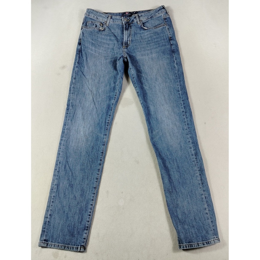 Vineyard Vines Jeans Mens 32x33 Blue Straight Light Stretch Zip Fly 1P001118
